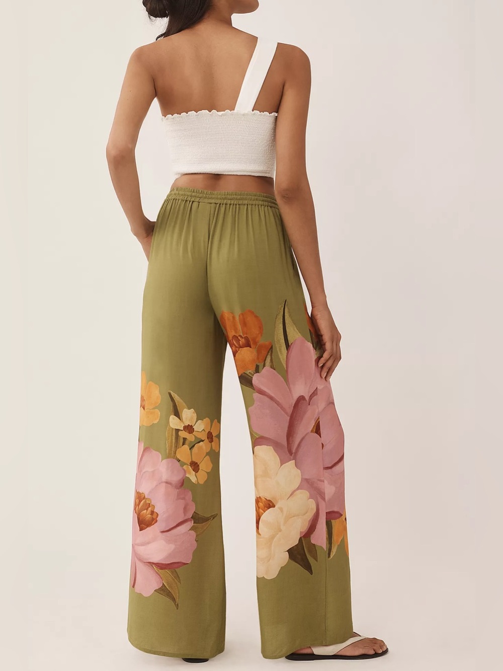 New Farm Rio x Anthropologie Placed Floral Pull-On Pants Size XL - Picture 2 of 9